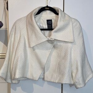 Vintage Elegant Cream Cropped Jacket